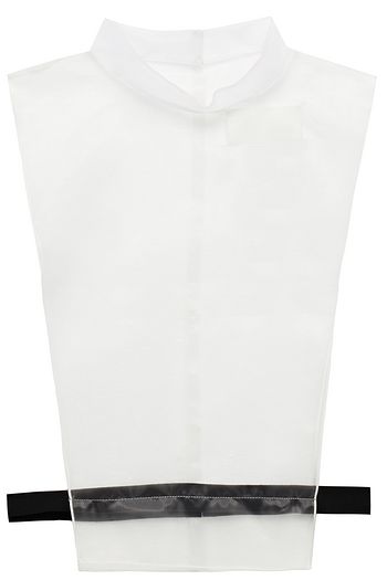 MAISON MARGIELA Grosgrain-trimmed organza top