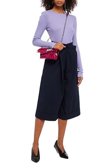 MAISON MARGIELA Pleated cotton-poplin culottes