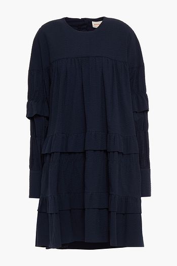 &DAUGHTER Freda tiered cotton-seersucker dress