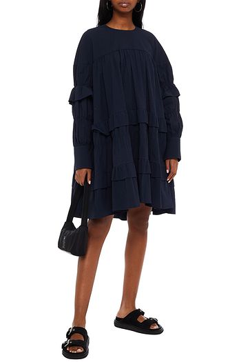 &DAUGHTER Freda tiered cotton-seersucker dress