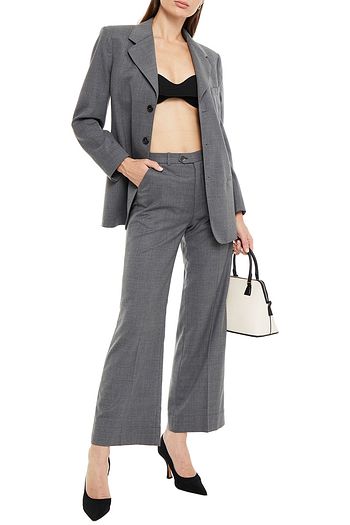 MAISON MARGIELA Hose mit weitem Bein aus Twill aus einer melierten Wollmischung
