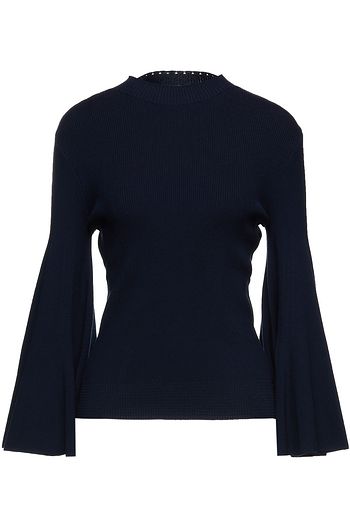 OSCAR DE LA RENTA Ribbed silk-blend sweater