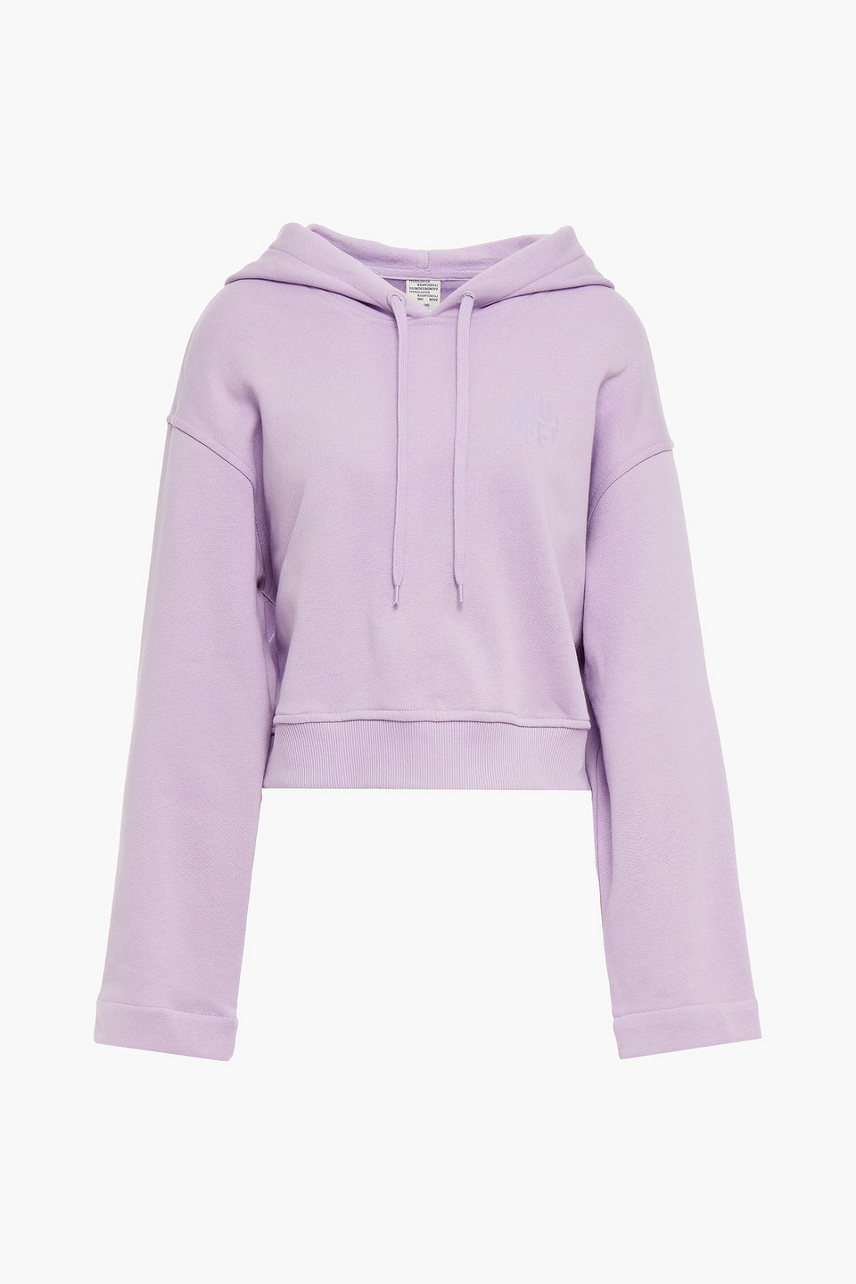 Jeroma Cropped Printed Cotton-fleece Hoodie