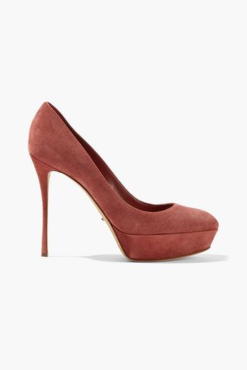 SERGIO ROSSI Alton suede platform pumps