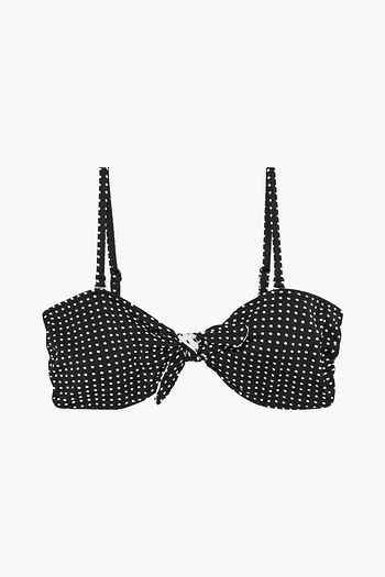 SOLID & STRIPED The Roux knotted jacquard bikini top