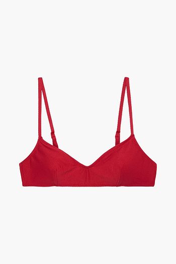 SOLID & STRIPED The Rachel textured bikini top