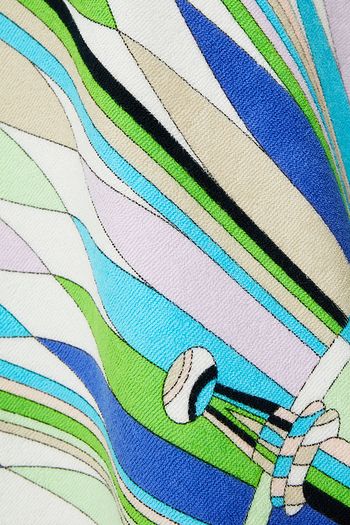EMILIO PUCCI Printed cotton-blend terry coverup