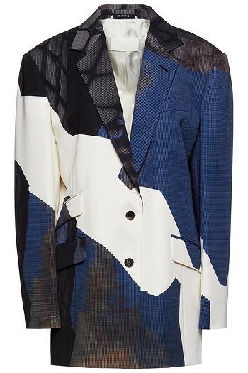 MAISON MARGIELA Printed wool-blend twill blazer