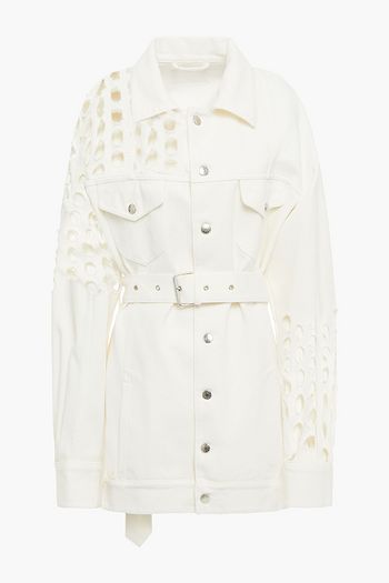 MAISON MARGIELA Belted perforated denim jacket