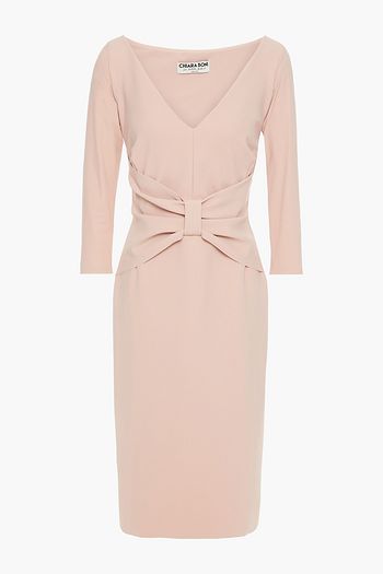 CHIARA BONI LA PETITE ROBE Jacaranda jersey-paneled bow-embellished scuba dress