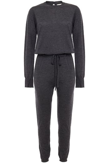 LE KASHA Gathered mélange cashmere jumpsuit