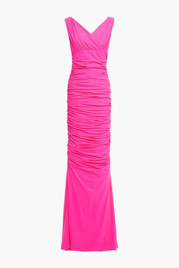 CHIARA BONI LA PETITE ROBE Barbe ruched stretch-jersey gown
