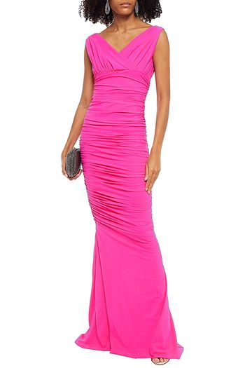 CHIARA BONI LA PETITE ROBE Barbe ruched stretch-jersey gown