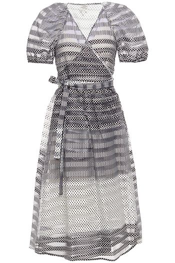 BAUM UND PFERDGARTEN Adalaine polka-dot organza midi wrap dress
