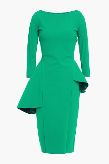 CHIARA BONI LA PETITE ROBE Agape stretch jersey-paneled scuba peplum dress