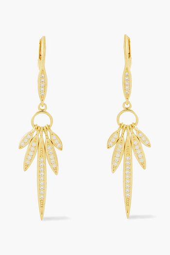 SHASHI 18-karat gold vermeil crystal earrings