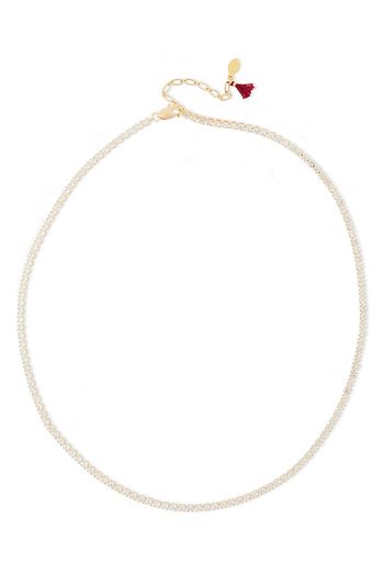 SHASHI 18-karat gold-plated crystal necklace