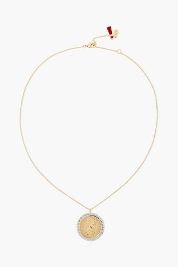 SHASHI 18-karat gold-plated crystal necklace