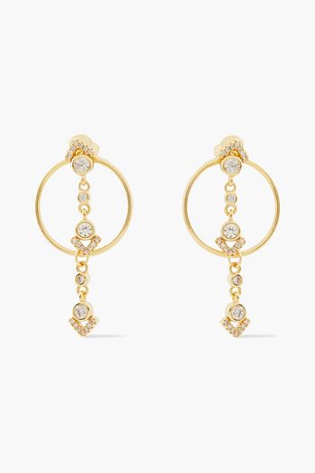 SHASHI 18-karat gold vermeil crystal earrings