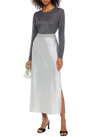 MICHELLE MASON Metallic ribbed-knit sweater