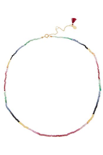 SHASHI Gold-tone multi-stone necklace