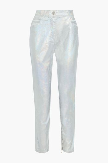 BALMAIN Iridescent high-rise skinny jeans