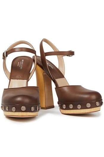 MICHAEL KORS COLLECTION Studded leather platform pumps