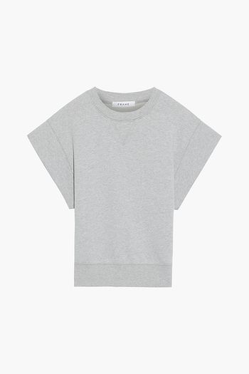 FRAME Mélange French cotton-terry top