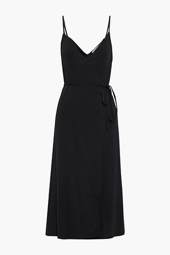 FRAME Morgan Pima cotton-jersey midi wrap dress