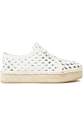 ZIMMERMANN Woven leather platform espadrilles