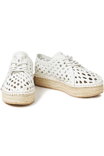 ZIMMERMANN Woven leather platform espadrilles