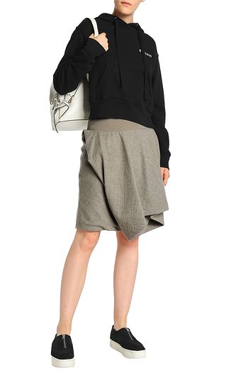RICK OWENS Layered wool shorts