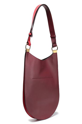 MARNI Earring medium zip-detailed leather shoulder bag