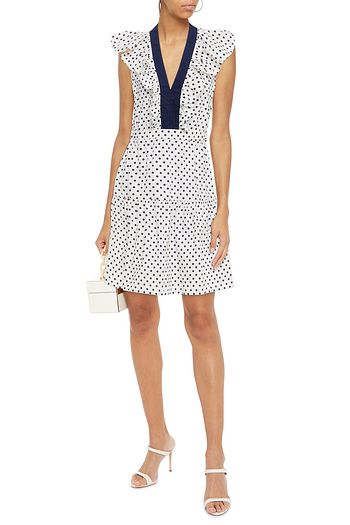 BAUM UND PFERDGARTEN Avaline ruffled polka-dot organic cotton-poplin mini dress