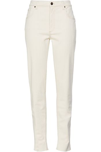 BRUNELLO CUCINELLI Hoch sitzende Jeans mit schmalem Bein und Zierperlen