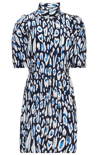 BAUM UND PFERDGARTEN Avany gathered printed crinkled-crepe mini dress