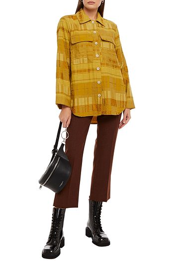 BAUM UND PFERDGARTEN Buyu oversized checked jacquard shirt