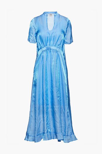 BAUM UND PFERDGARTEN Alise gathered lamé midi dress
