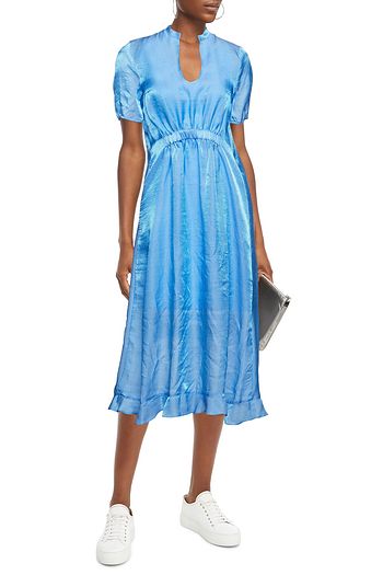 BAUM UND PFERDGARTEN Alise gathered lamé midi dress
