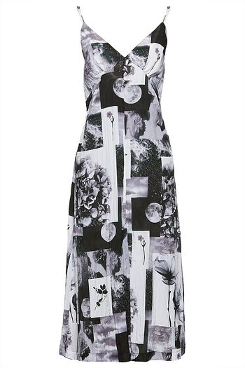 BAUM UND PFERDGARTEN Abiella belted floral-print crinkled crepe de chine midi dress
