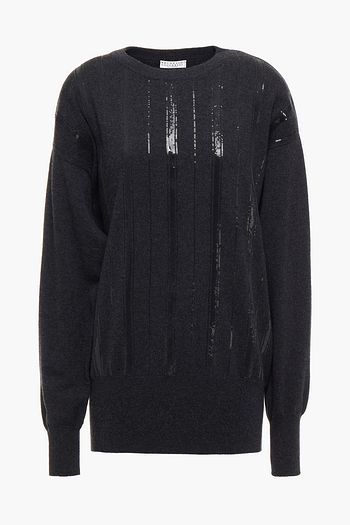 BRUNELLO CUCINELLI Sequin-embellished cashmere sweater