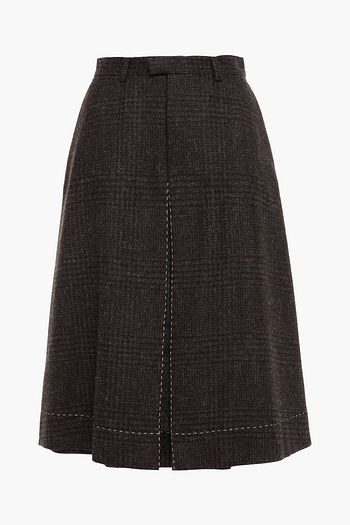 MAISON MARGIELA Layered Prince of Wales checked wool shorts