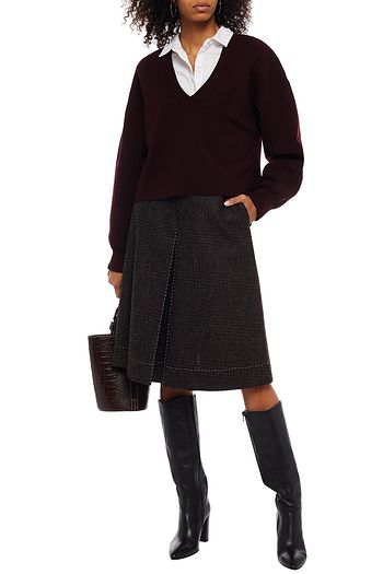 MAISON MARGIELA Layered Prince of Wales checked wool shorts