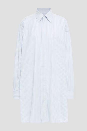 MAISON MARGIELA Gestreiftes Oversized-Hemd aus Baumwollpopeline