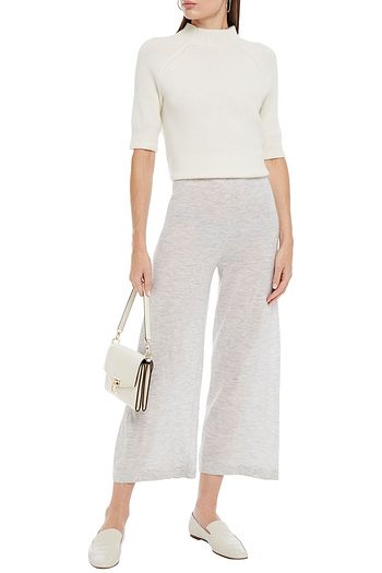 LE KASHA Java cropped cashmere wide-leg pants