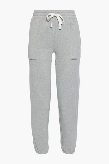 FRAME Mélange French cotton-terry track pants
