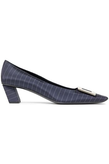 ROGER VIVIER Belle Vivier Trompette 45 pinstriped satin pumps