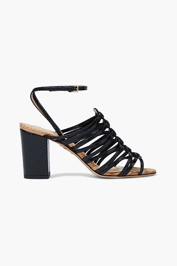 CHARLOTTE OLYMPIA Helvin knotted snake-effect leather sandals