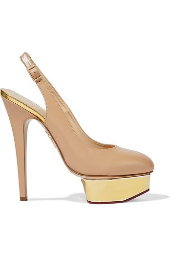 CHARLOTTE OLYMPIA Dolly leather platform slingback pumps