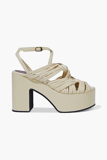 DRIES VAN NOTEN Woven leather platform sandals